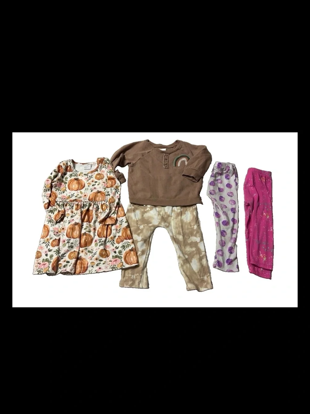 Girls 2t fall bundle set clothing pumpkin dress and outfit